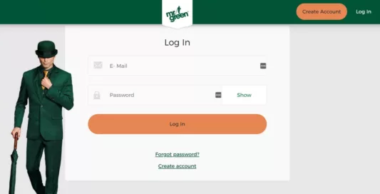 mr green casino login