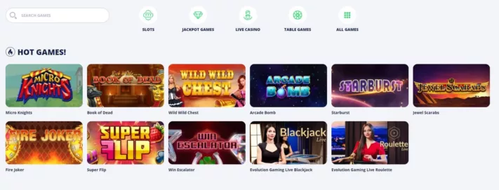 Casino Room popular games