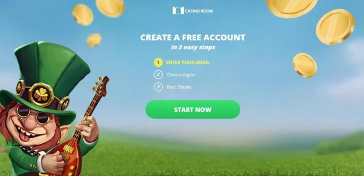 Casino Room sign up page