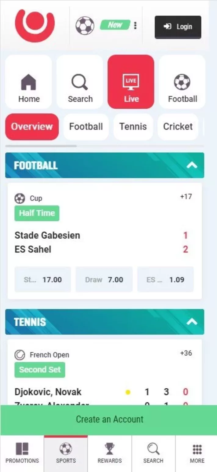 Guts Sportsbook mobile view