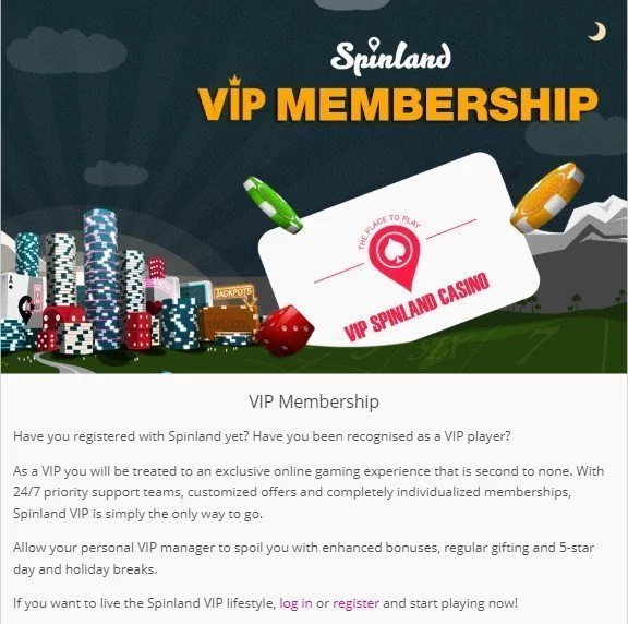 Spinland VIP membership