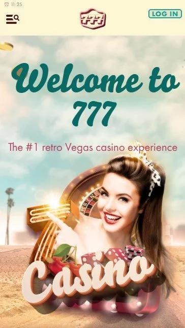 777 Casino Welcome Page