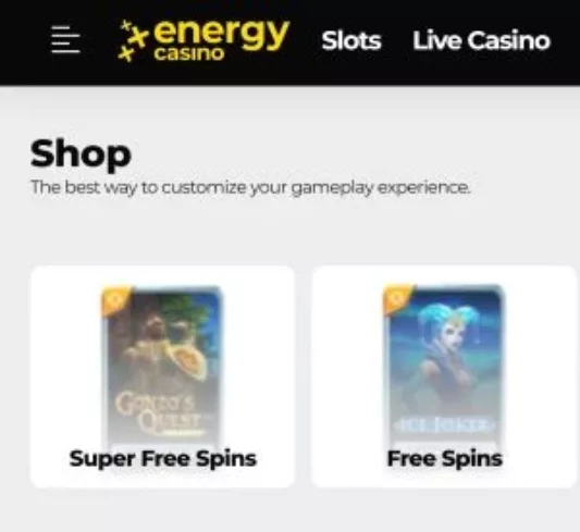 Energy Casino shop
