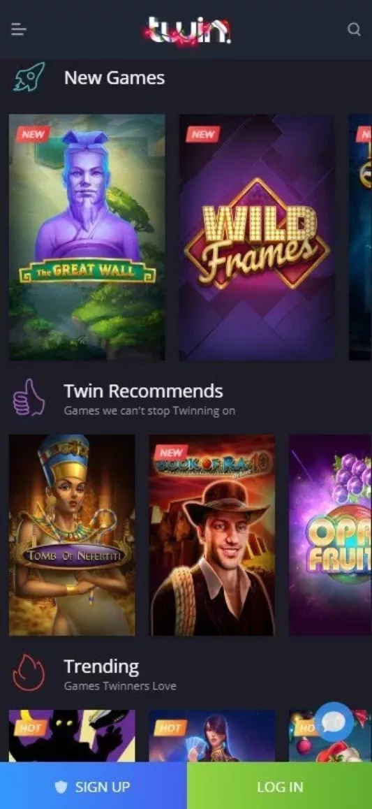 Twin Casino games screenshot