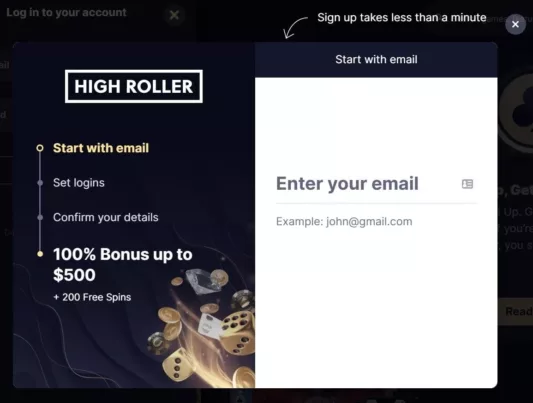 highroller casino login-min