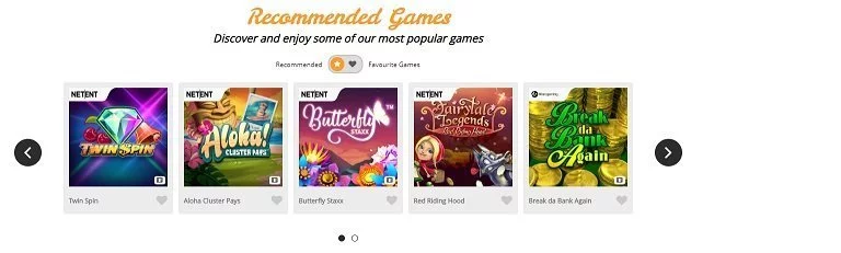 Casimba Recommended Games Screenshot