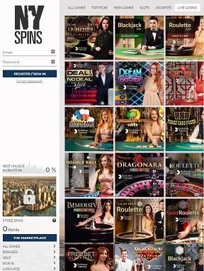 NY Spins Live Casino