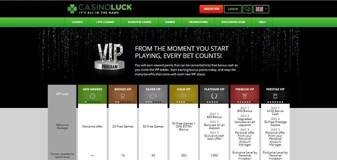 Casino Luck exclusive club