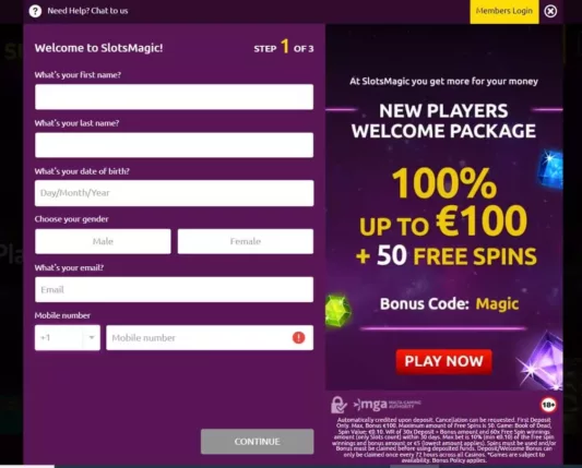 slotsmagic casino login