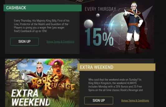 king billy casino cashback promotions-min