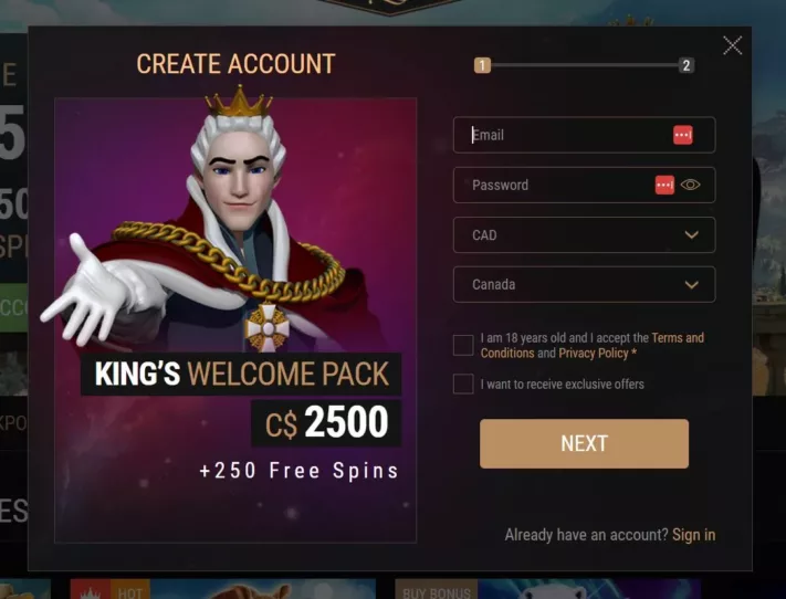 king billy casino login-min