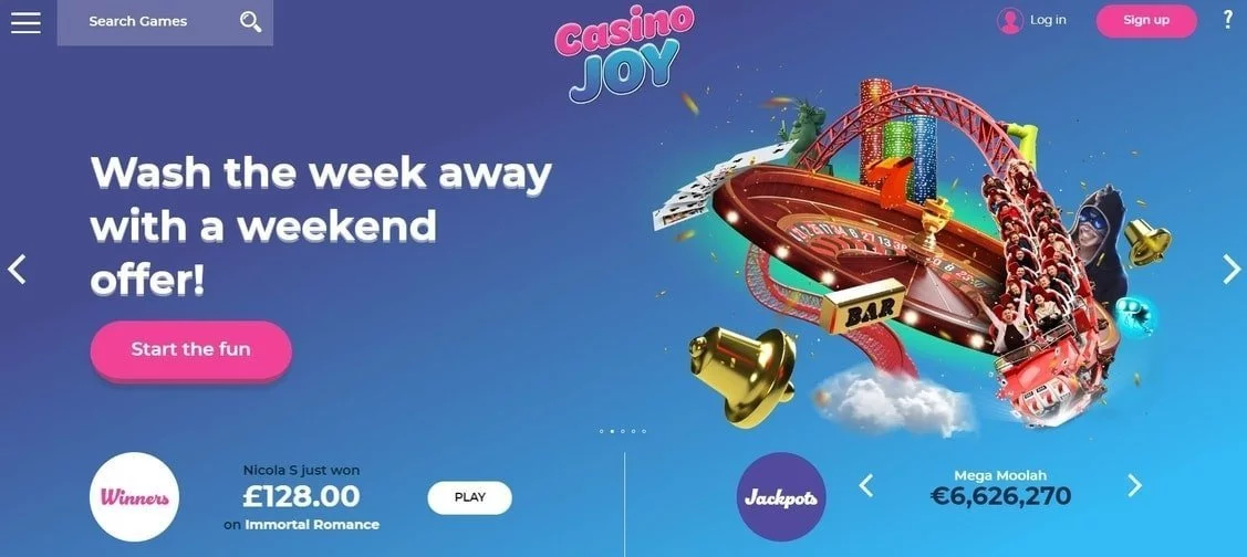Casino Joy Landing Page