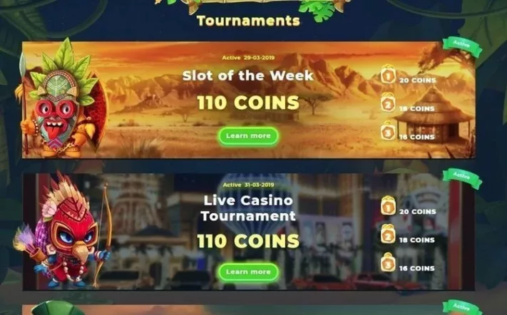 Wazamba Casino - Tournaments Screenshot