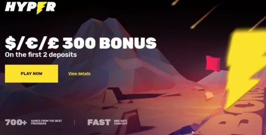 Hyper Casino Welcome Bonus Banner