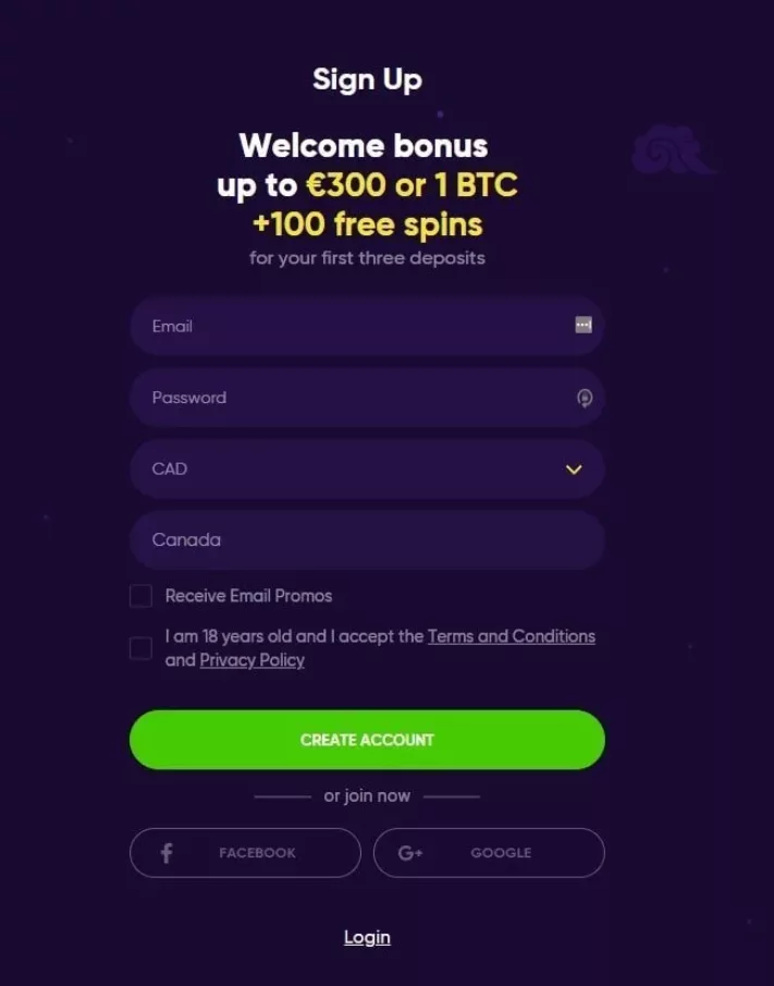 Bao Casino Sign Up Page-min