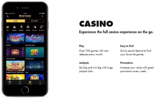 Bethard live casino screenshot