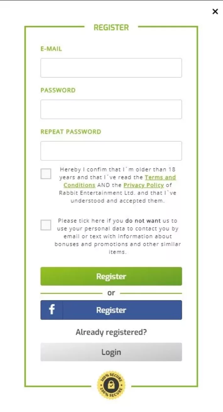 Lapalingo sign up page screenshot