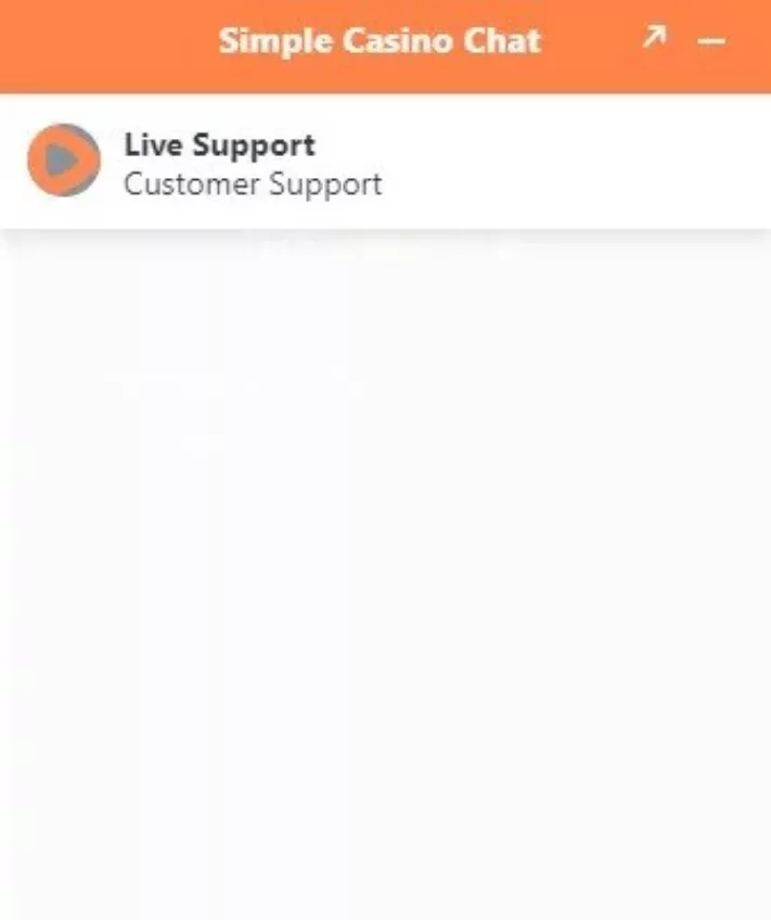 Simple Casino chat support