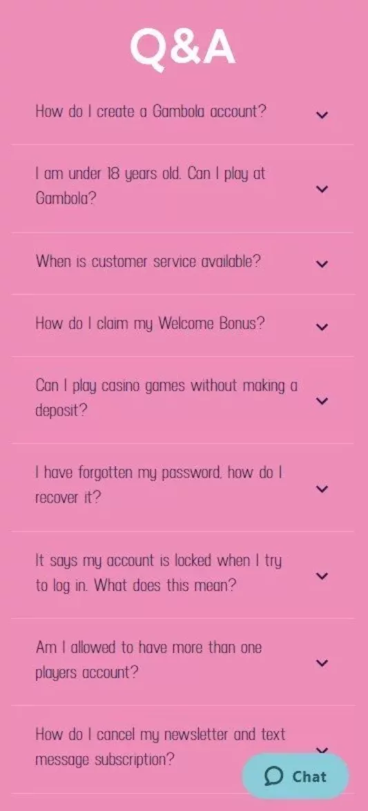 Gambola Casino FAQ