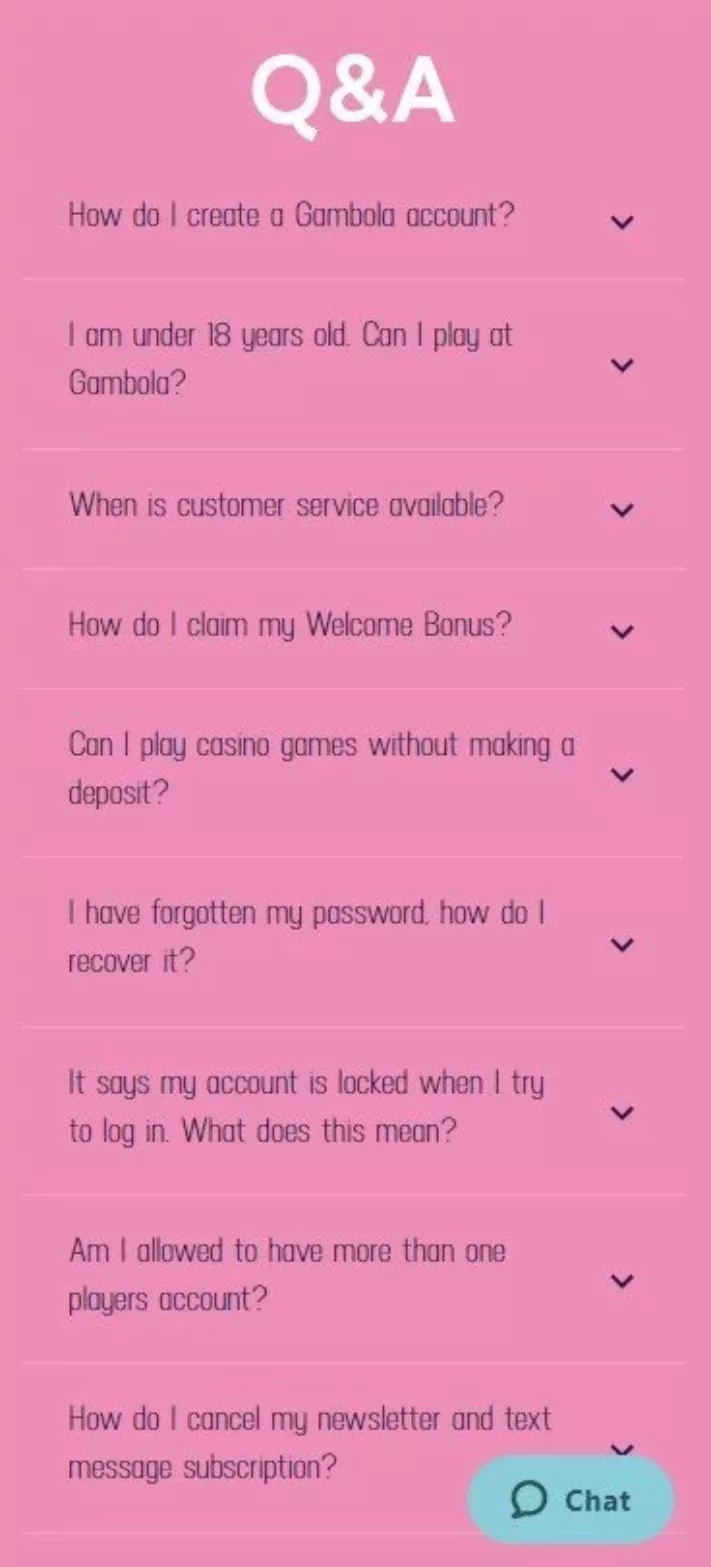 Gambola Casino FAQ