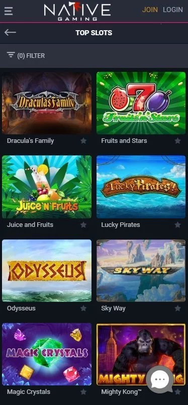 Native Gaming top slots