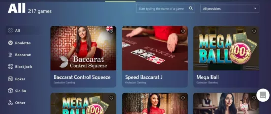 Casinoin live games