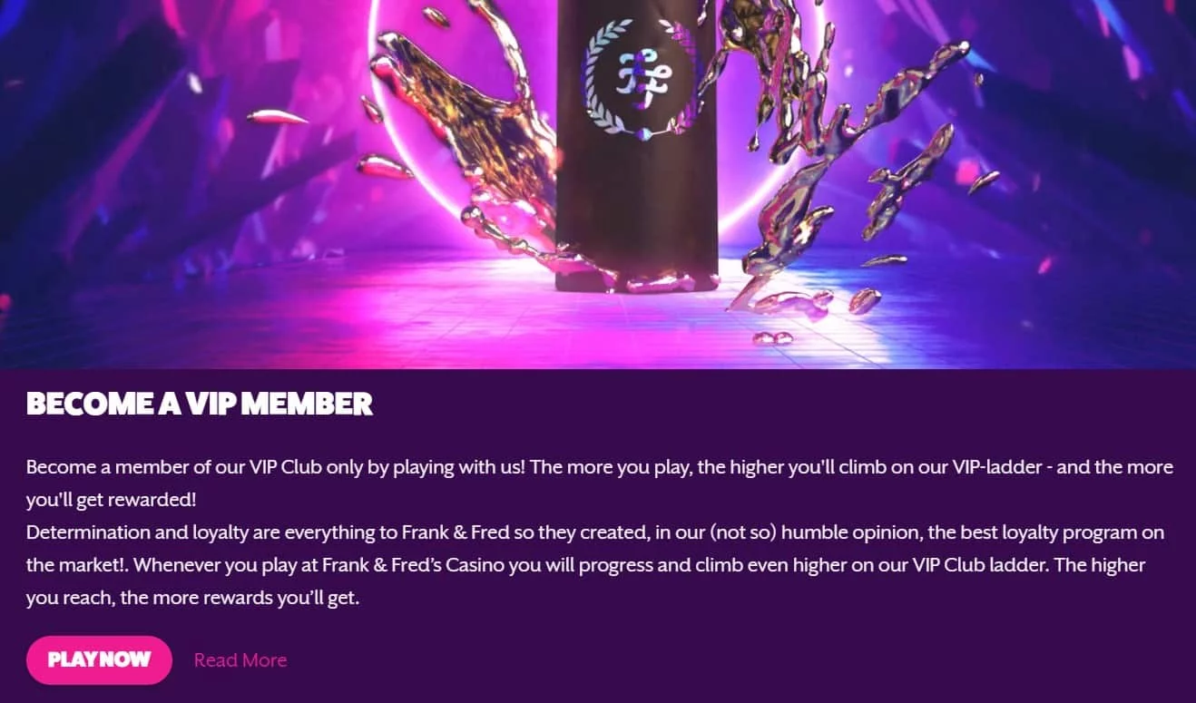Frank and Fred VIP club