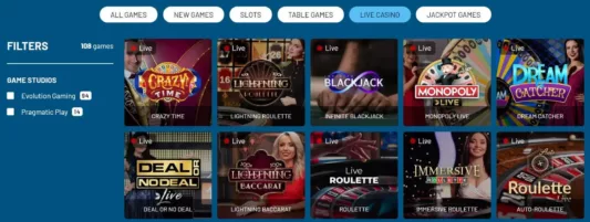refuel casino live games
