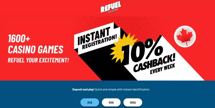 refuel casino welcome bonus