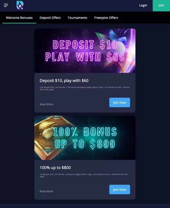 Rush Casino screenshot tablet