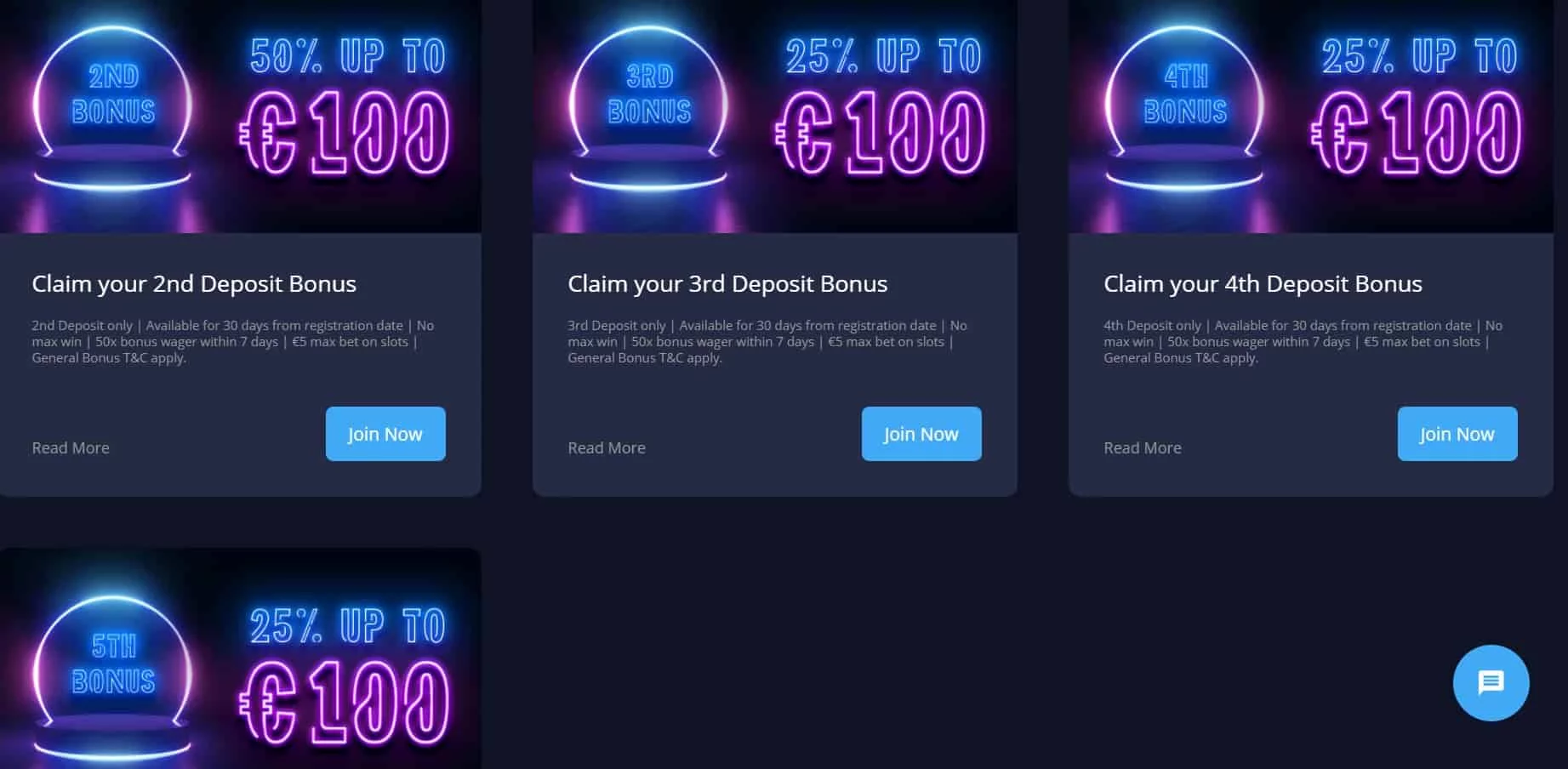 rush casino deposit bonuses screenshot