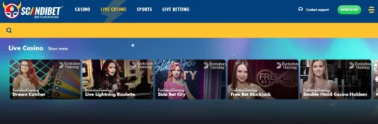 Scandibet Live Casino