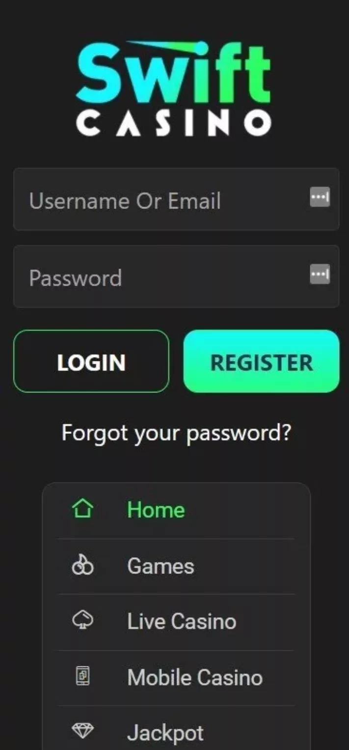 swift casino login