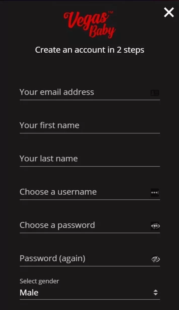 vegas baby login