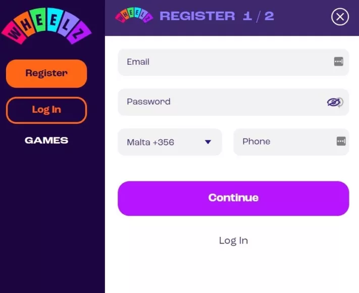 wheelz casino login