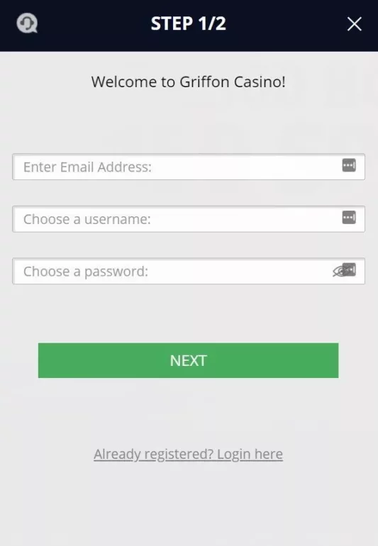 griffon casino login