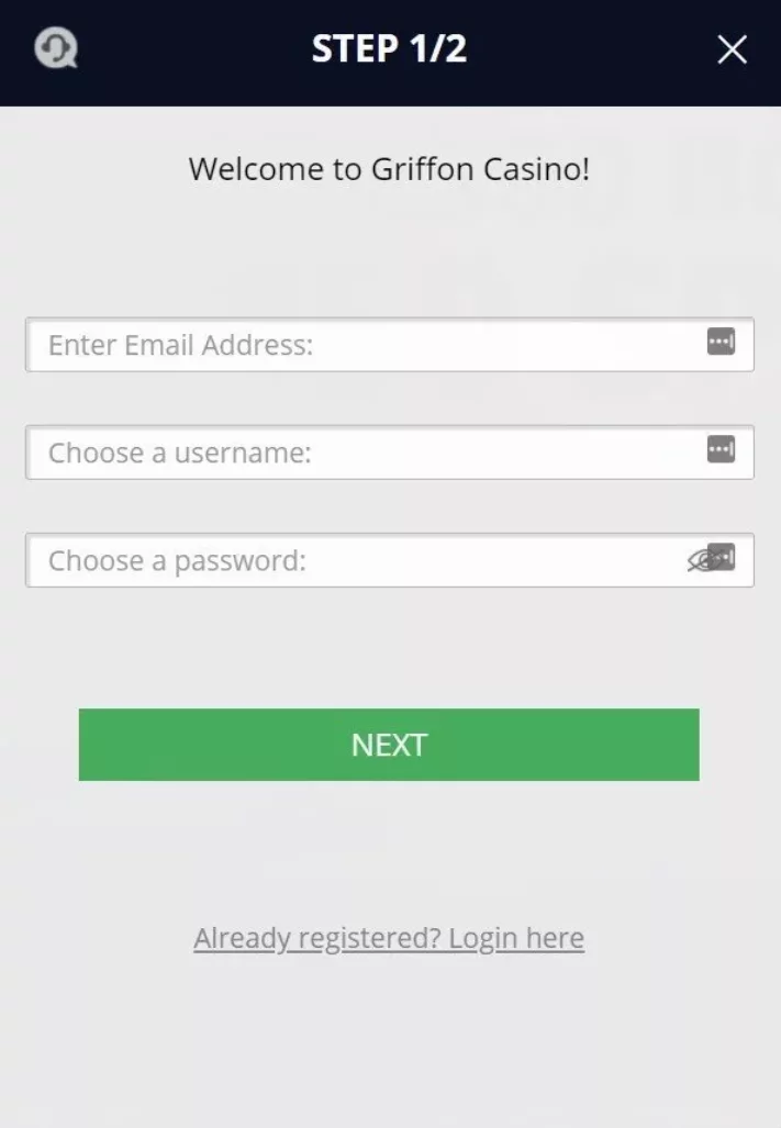 griffon casino login