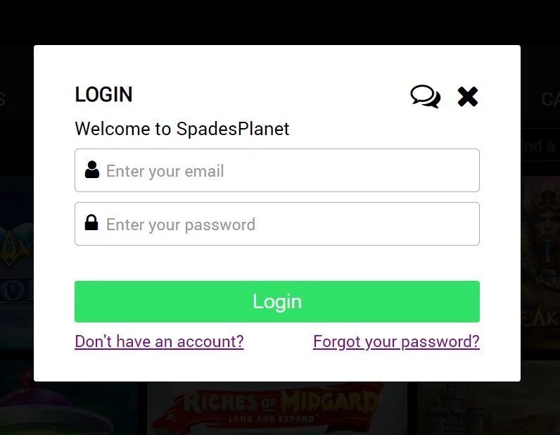 spades planet login