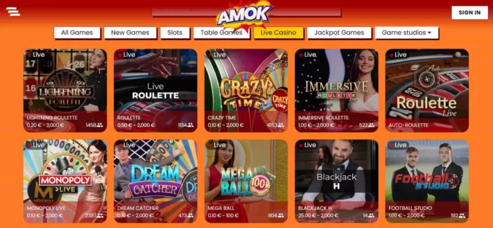 amok casino live games-min