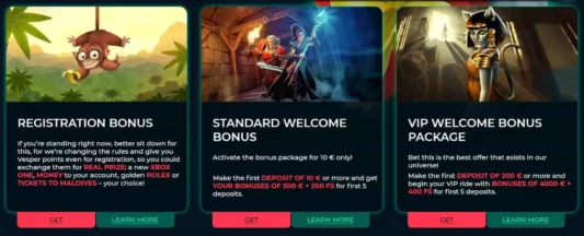 vesper casino bonuses and promotions-min