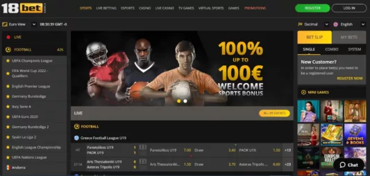 18bet casino welcome bonus