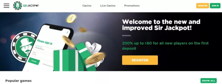 sir jackpot casino welcome bonus-min