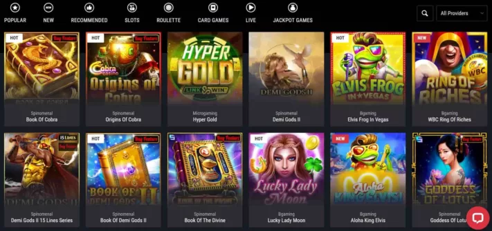 cobra casino games