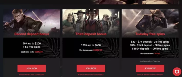 cobra casino promotions