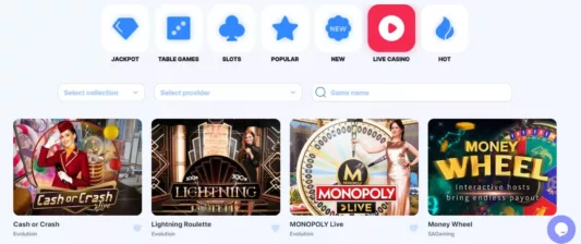 icebet casino live games