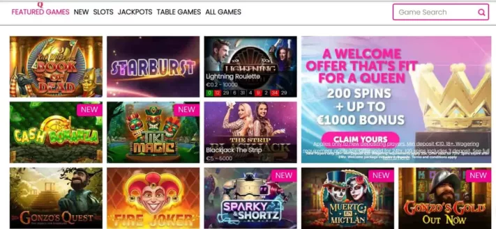 queenplay casino games