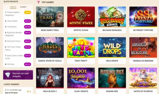 wild sultan casino games