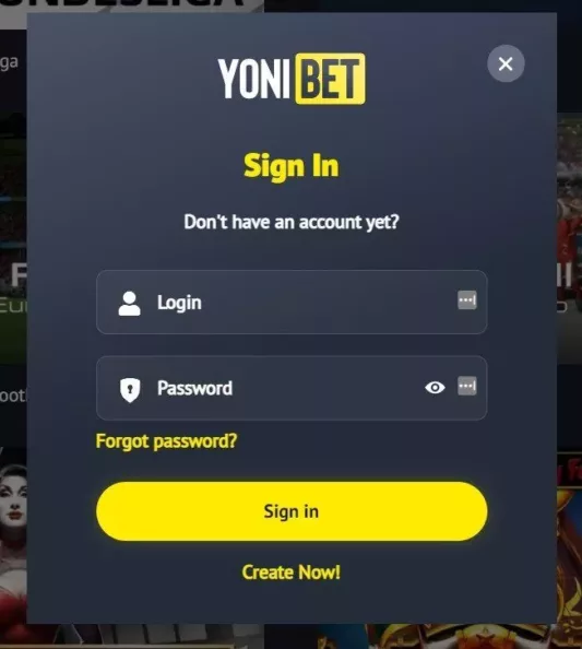 yonibet casino login