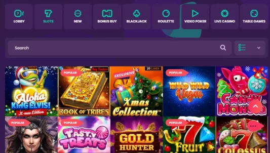 a screenshot showing games that can be found at turbico casino