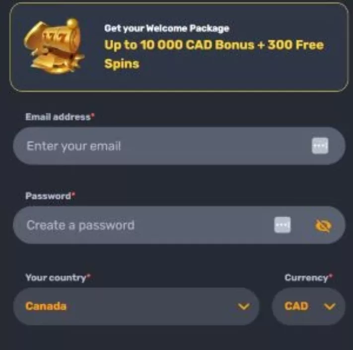 Rocketplay Sign Up